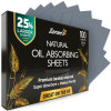 Bamboo Charcoal Blotting Paper for Oily Skin - XXL Size - 1 pack/100 sheets -  Great on the Go Oil Sheets for Face